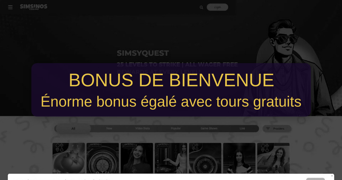 Simsino Casino en France : Jouez en Ligne sur le Site Officiel